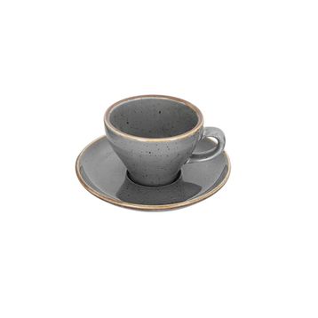 Porland More Grace Seasons Koyu Gri Tabaklı 100 cc Kahve Fincanı