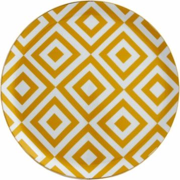 Porland Morocco D4 Sarı 24 cm 6 Adet Düz Tabak