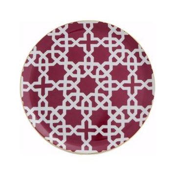 Porland Morocco D5 Fuşya 24 cm 6 Adet Düz Tabak
