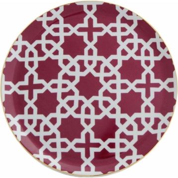 Porland Morocco D5 Fuşya 24 cm 6 Adet Düz Tabak