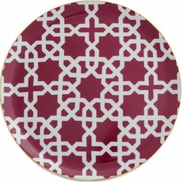 Porland Morocco D5 Fuşya 24 cm 6 Adet Düz Tabak