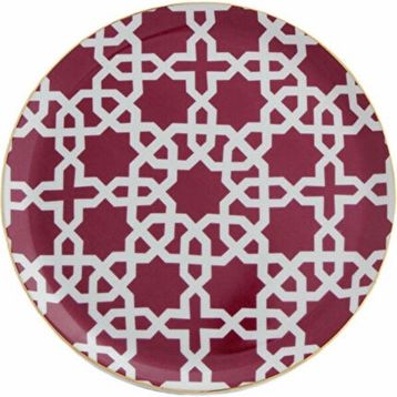 Porland Morocco D5 Fuşya 24 cm 6 Adet Düz Tabak