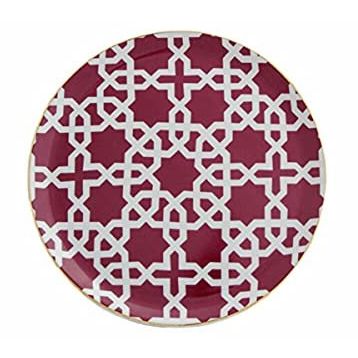 Porland Morocco D5 Fuşya 24 cm 6 Adet Düz Tabak