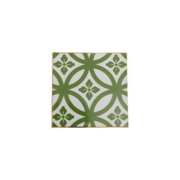 Porland Morocco Desen 1 Yeşil 10x10 cm Bardak Altlığı