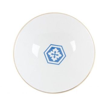Porland Morocco Desen 2 Mavi 20 cm 1 Adet Çukur Tabak