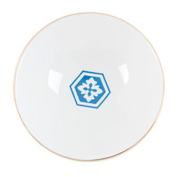 Porland Morocco Desen 2 Mavi 20 cm Çukur Tabak