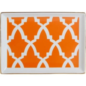 Porland Morocco Desen 3 Turuncu 18x13 cm Porselen Kahvaltı Tabağı