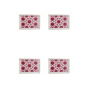 Porland Morocco Desen 5 Fuşya 18x13 cm Porselen Kahvaltı Tabağı