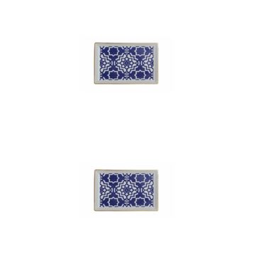 Porland Morocco Desen 7 Mor 18x13 cm Porselen Kahvaltı Tabağı