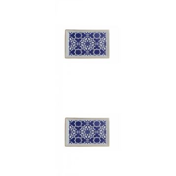 Porland Morocco Desen 7 Mor 18x13 cm Porselen Kahvaltı Tabağı