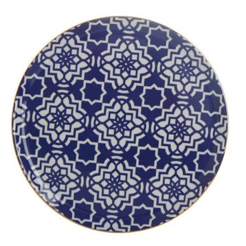 Porland Morocco Desen 7 Mor 28 cm Düz Tabak