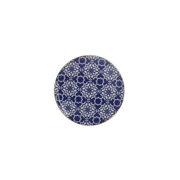 Porland Morocco Desen 7 Mor 28 cm Porselen Düz Tabak