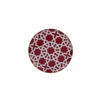 Porland Morocco Desen Fuşya 20 cm Düz Tabak