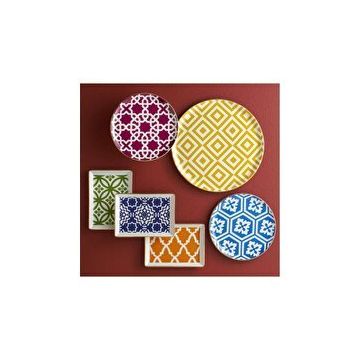 Porland Morocco Desen Fuşya 20 cm Düz Tabak