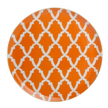 Porland Morocco Desen3 Turuncu 28 cm 6 Adet Düz Tabak