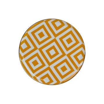 Porland Morocco Desen4 Sarı 28 cm Düz Tabak