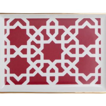 Porland Morocco Desen5 Fuşya 18 cm 2 Adet Kahvaltı Tabağı