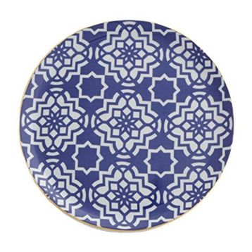 Porland Morocco Desen7 24 cm Mor Düz Tabak