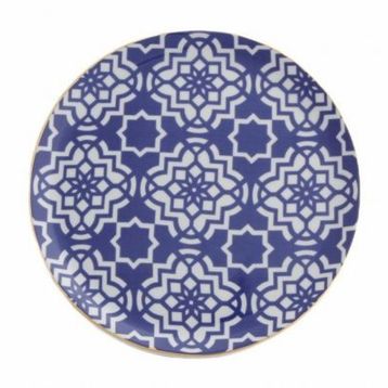 Porland Morocco Desen7 24 cm Mor Düz Tabak