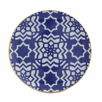 Porland Morocco Desen7 Mor 17 cm Düz Tabak