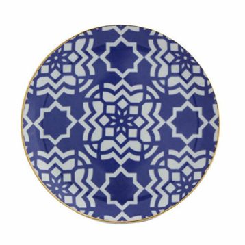 Porland Morocco Desen7 Mor 17 cm Düz Tabak