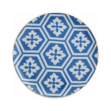 Porland Morocco DS2 6 Adet Mavi 24 cm Düz Tabak