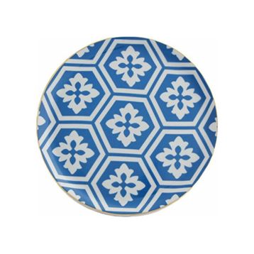 Porland Morocco DS2 6 Adet Mavi 24 cm Düz Tabak