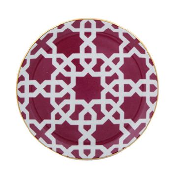 Porland Morocco DS5 6 Adet 17 cm Fuşya Düz Tabak