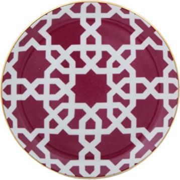 Porland Morocco DS5 6 Adet 17 cm Fuşya Düz Tabak