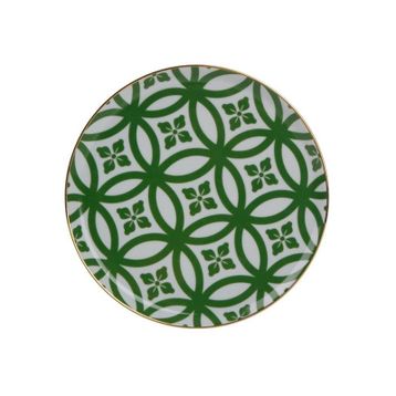 Porland Morocco Düz Tabak Desen1 Yeşil 20 cm Düz Tabak