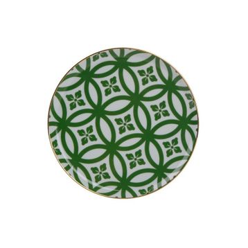 Porland Morocco Düz Tabak Desen1 Yeşil 20 cm Düz Tabak