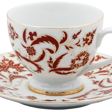 Porland Naturalist Tabaklı 170 cc 6 Adet Çay Fincanı
