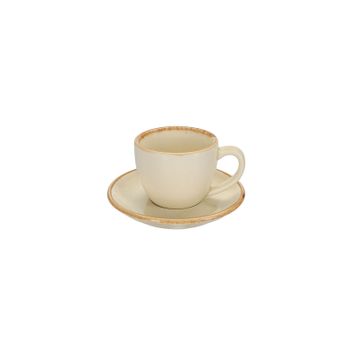 Porland New Standard Seasons Sarı Tabaklı 90 cc 12 Adet Kahve Fincanı