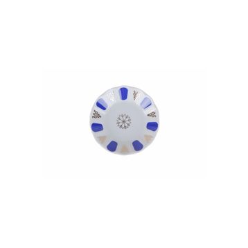 Porland Porselen 11 cm 6'lı Mavi Yaldızlı Çay Tabağı