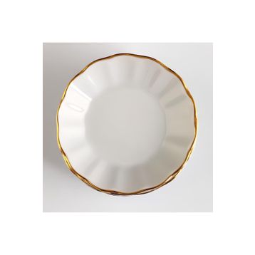 Porland Porselen İnci Gold 6 Kişilik Kahveci Çay Tabağı
