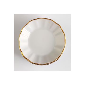 Porland Porselen İnci Gold 6 Kişilik Kahveci Çay Tabağı
