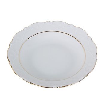 Porland Queen Altın Yaldız 22 cm 6 Adet Çukur Tabak