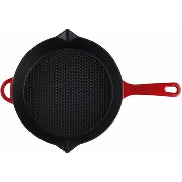 Porland Sapore 28 cm Emzikli Kırmızı Döküm Tava