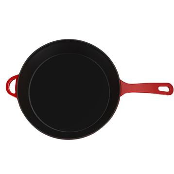Porland Sapore 28 cm Emzikli Kırmızı Döküm Tava