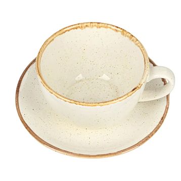 Porland Seasons 370 cc 6 Adet Bej Tabaklı Çay Fincanı