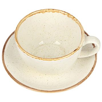 Porland Seasons 370 cc 6 Adet Bej Tabaklı Çay Fincanı