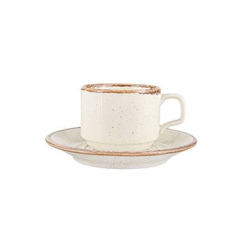 Porland Seasons Bej 190 cc Tabaklı Çay Fincanı