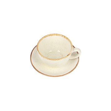 Porland Seasons Bej 370 cc Tabaklı Çay Fincanı