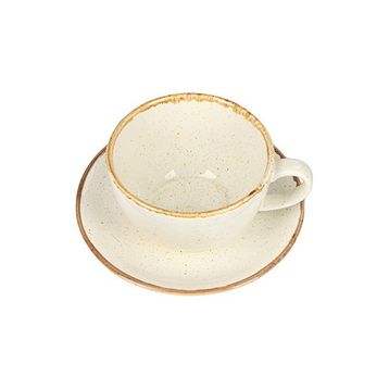 Porland Seasons Bej 370 cc Tabaklı Çay Fincanı