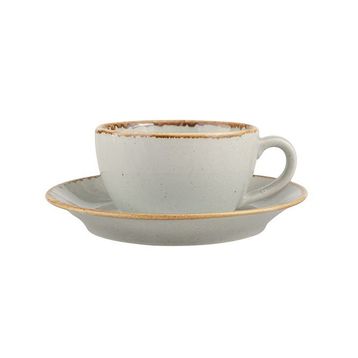 Porland Seasons Gri 250 cc 6 Adet Tabaklı Çay Fincanı