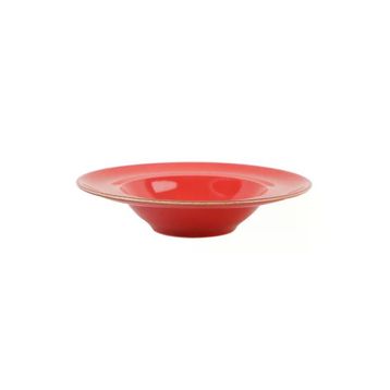 Porland Seasons Kırmızı 26 cm Porselen Çukur Tabak