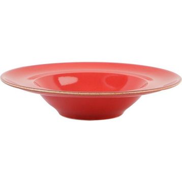 Porland Seasons Kırmızı 26 cm Porselen Çukur Tabak