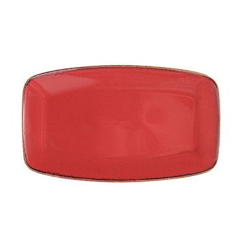 Porland Seasons Kırmızı 32 cm Porselen Kayık Tabak