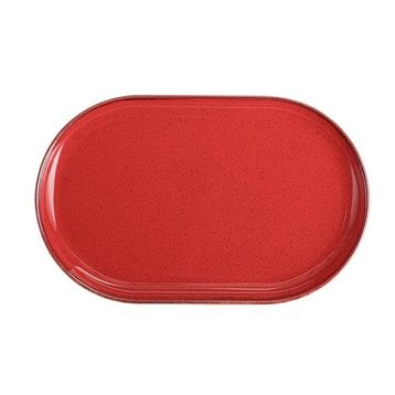 Porland Seasons Kırmızı 32 cm Porselen Kayık Tabak