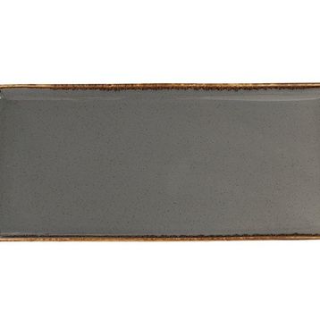 Porland Seasons Koyu Gri 16x35 cm Baton Pasta Tabağı